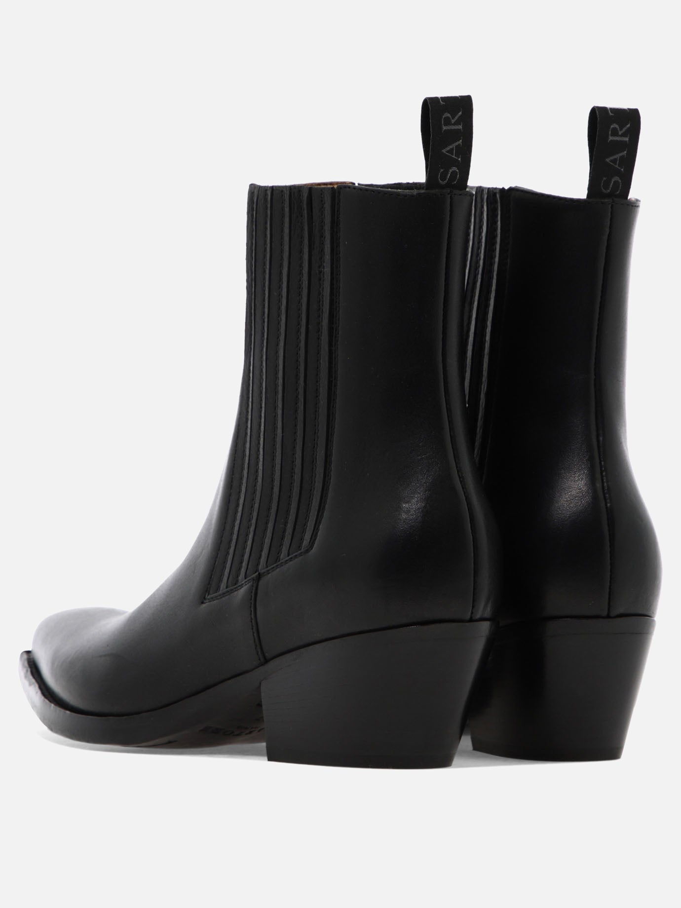 Stivaletti pull-on 100% leather - 95% leather 5% rubber  Nero - Sartore Donna | PDP | VIETTI Online Store | thumbnail_4