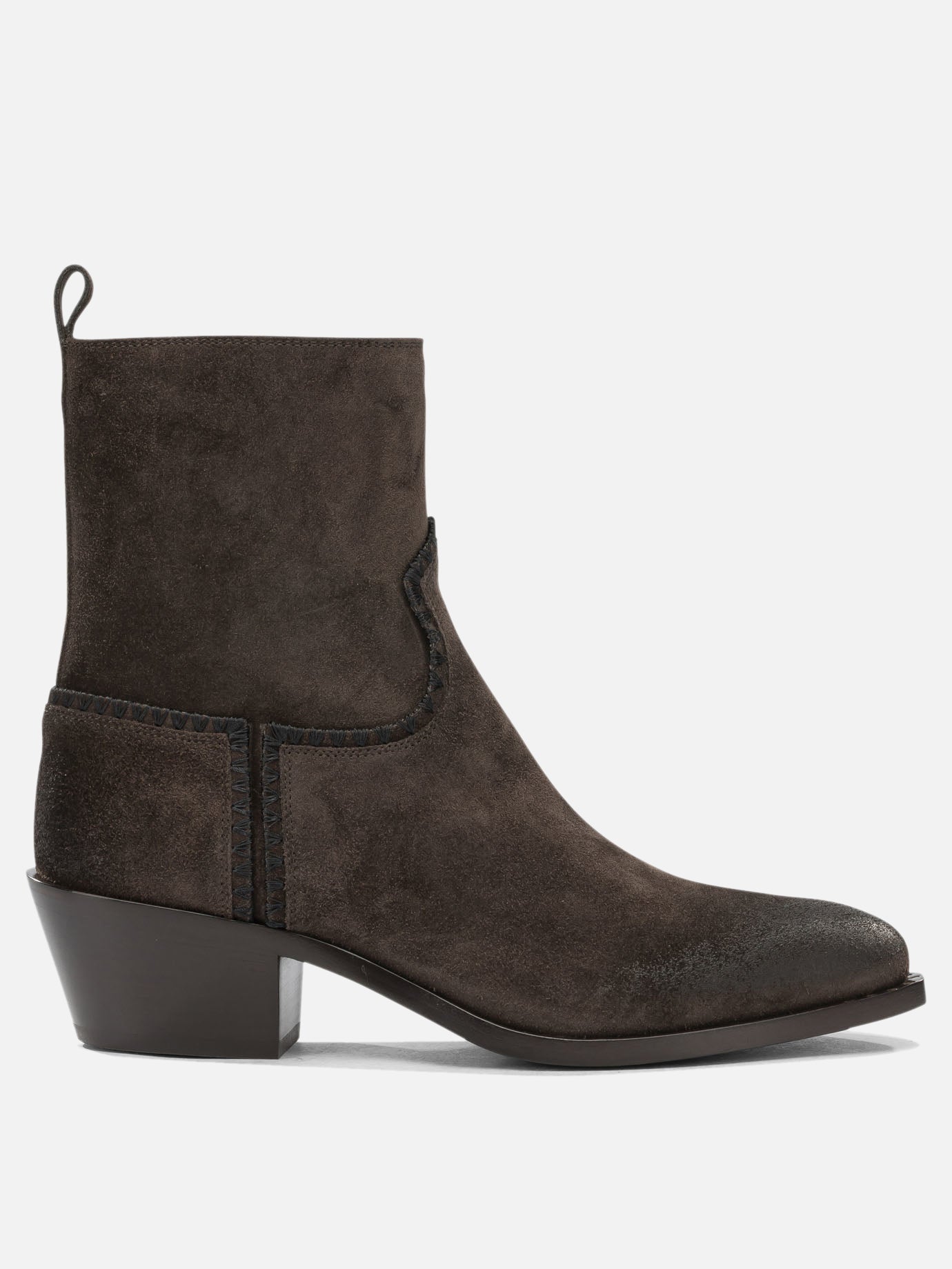 Stivaletti con zip 100% leather - 100% leahter  Marrone - Sartore Donna | PDP | VIETTI Online Store | Zoom-Modal
