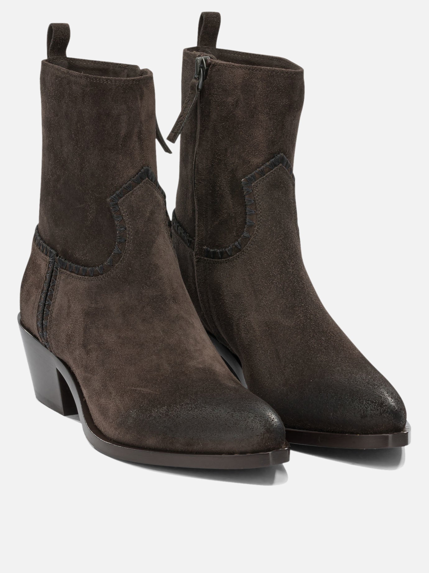 Stivaletti con zip 100% leather - 100% leahter  Marrone - Sartore Donna | PDP | VIETTI Online Store | Zoom-Modal_2
