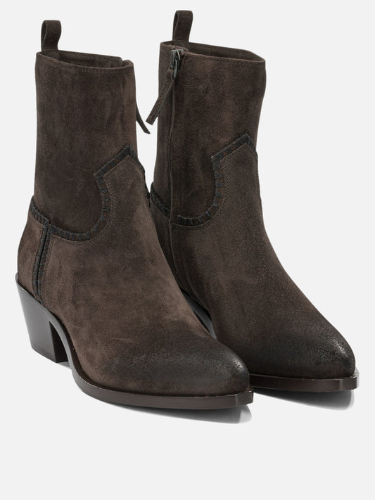 Stivaletti con zip 100% leather - 100% leahter  Marrone - Sartore Donna | PDP | VIETTI Online Store | 2
