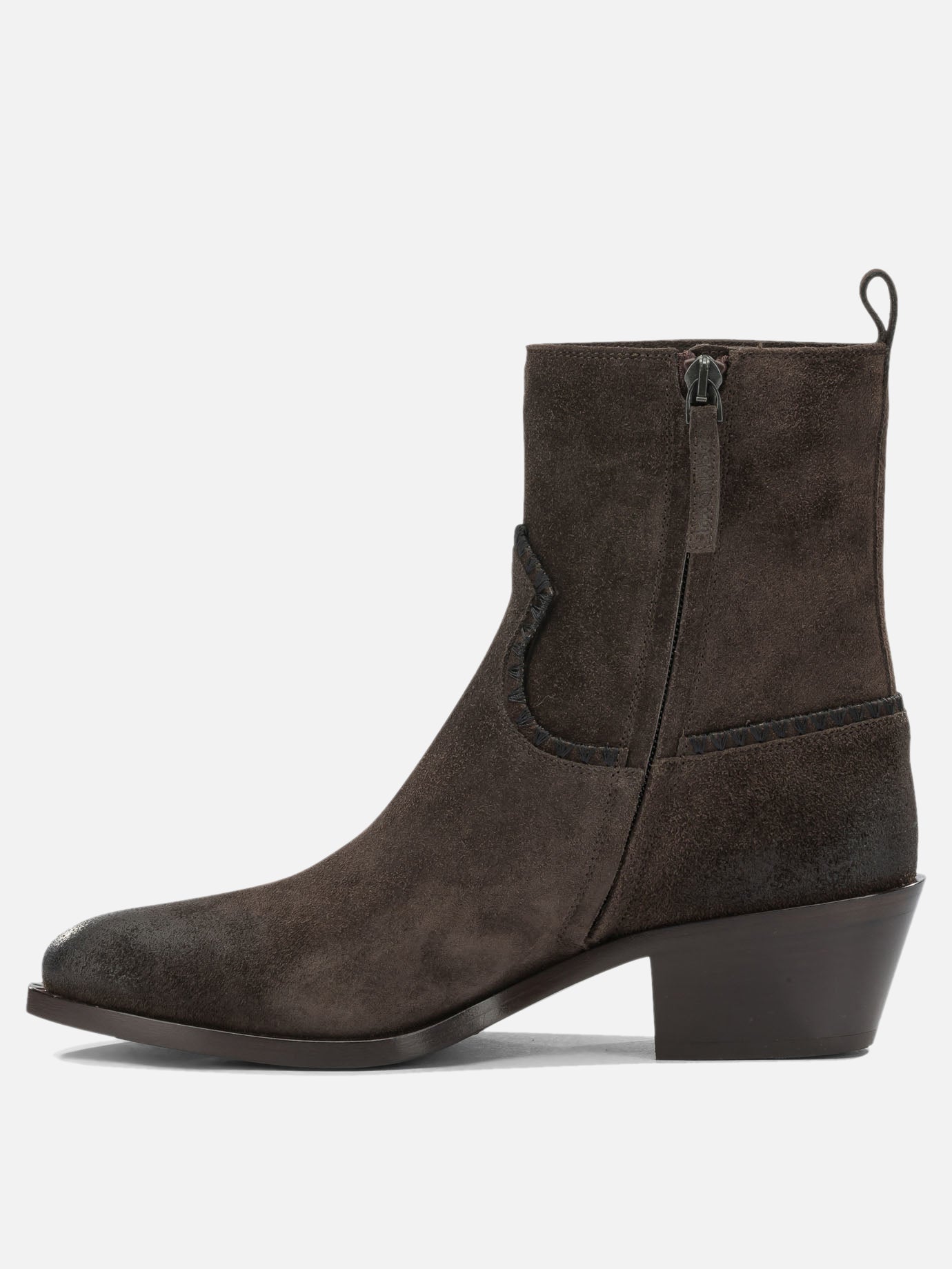 Stivaletti con zip 100% leather - 100% leahter  Marrone - Sartore Donna | PDP | VIETTI Online Store | thumbnail_3