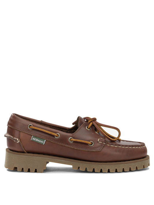 Sebago "Ranger Waxy" Lace-Up Loafers Brown

