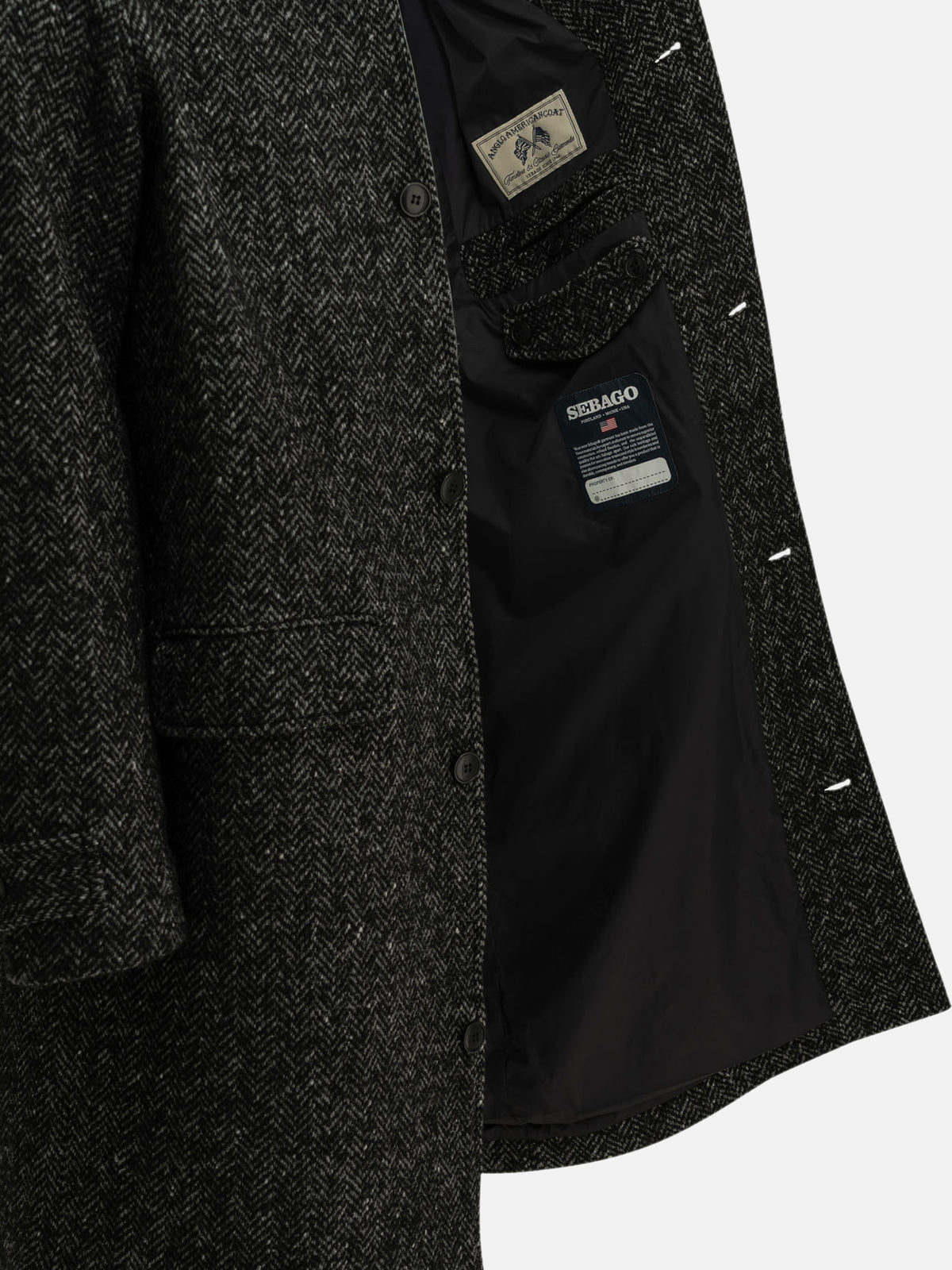 Sebago "Bingham" Long Coat Black