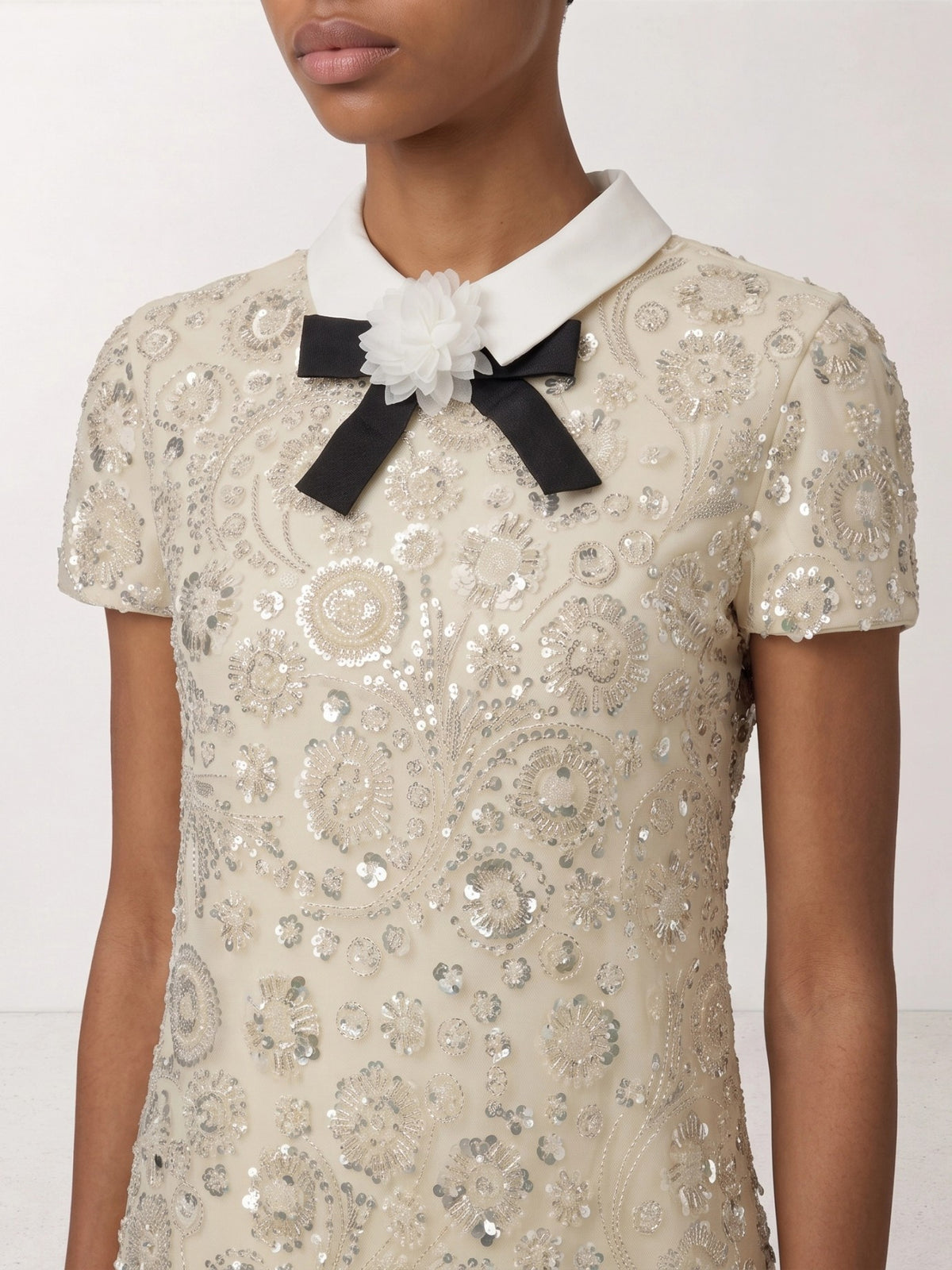 Self-portrait Short sheath dress White - VIETTI