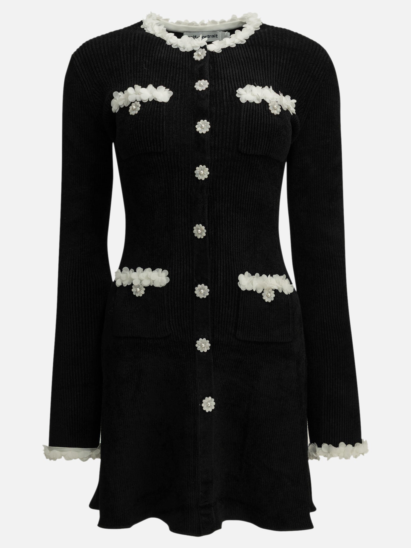 Mini dresses Solid colour  Black - Self-portrait Women | PDP | VIETTI Online Store | thumbnail