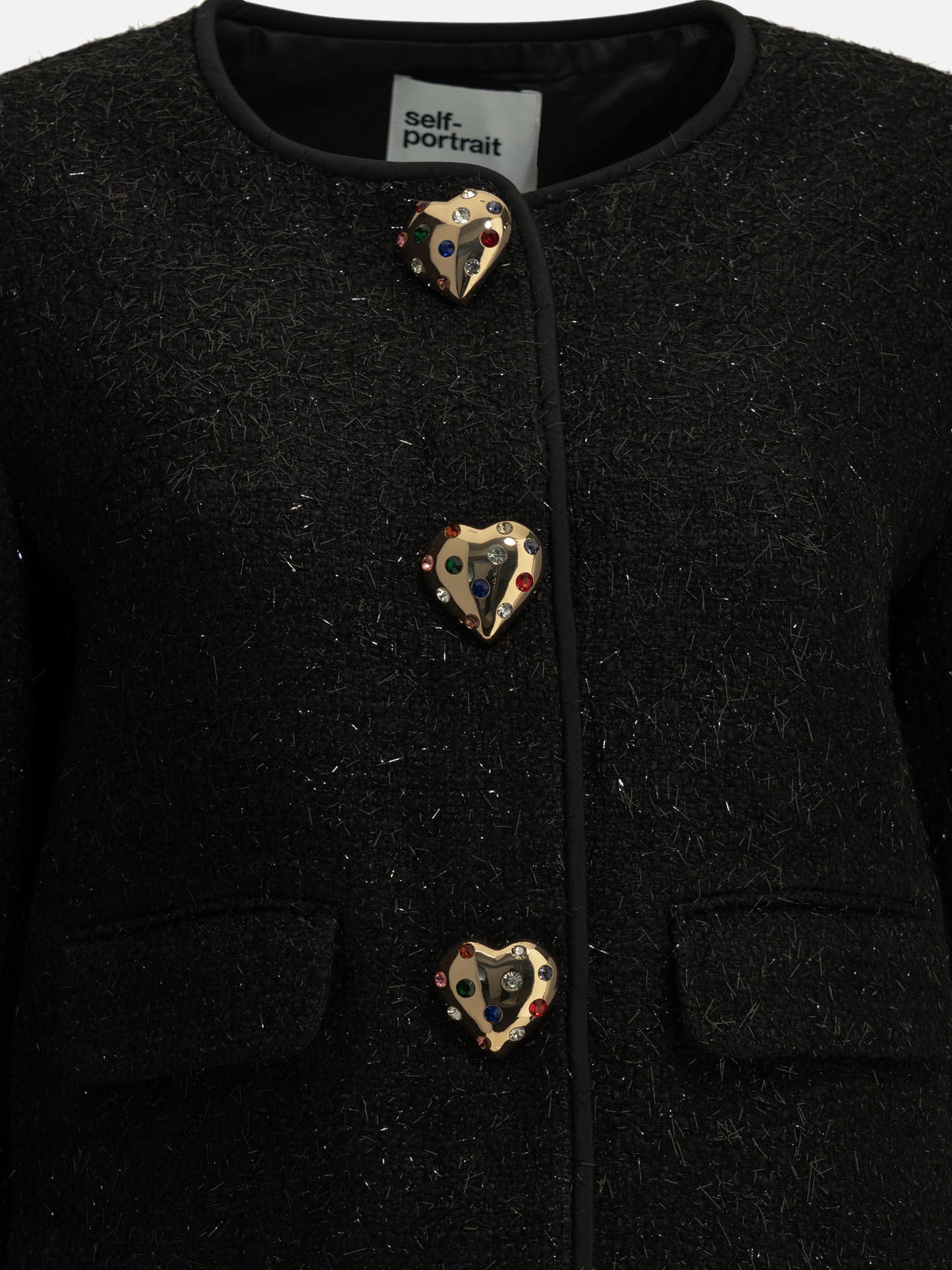 Blazer Bouclé  Nero - Self-portrait Donna | PDP | VIETTI Online Store | thumbnail_3