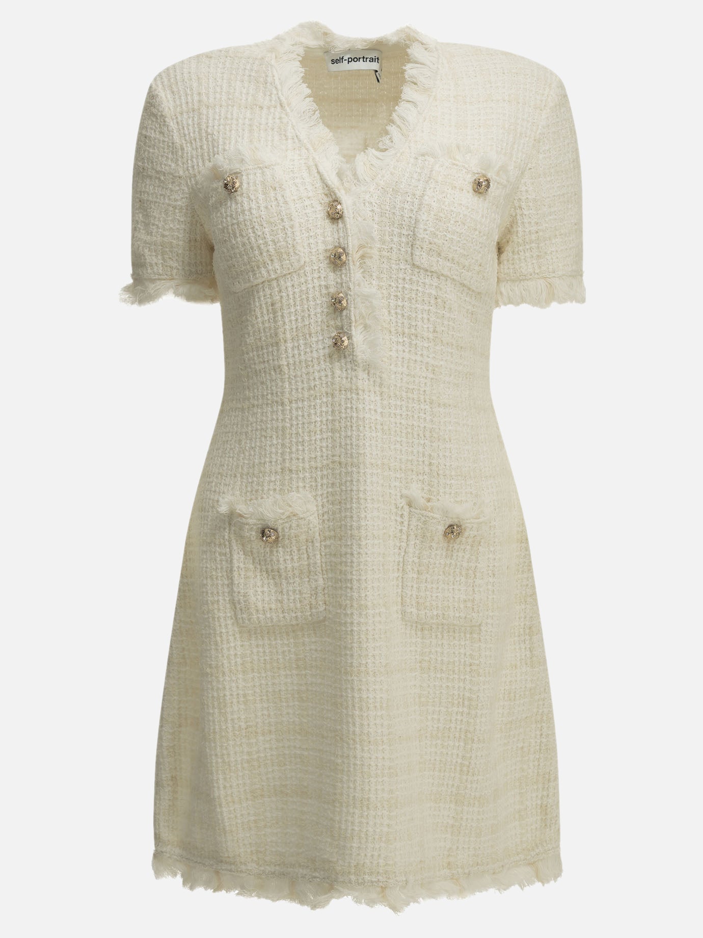 Mini dresses Solid colour  White - Self-portrait Women | PDP | VIETTI Online Store | thumbnail