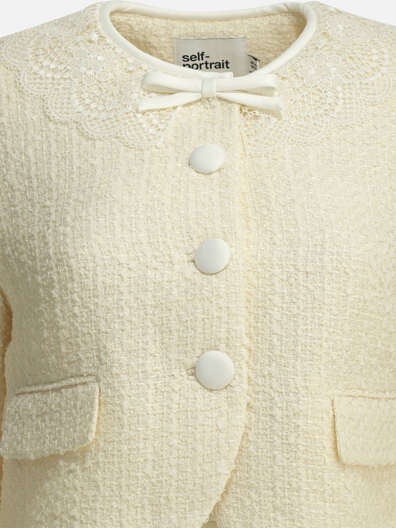 Blazer Bouclé  Bianco - Self-portrait Donna | PDP | VIETTI Online Store | Zoom-Modal_3
