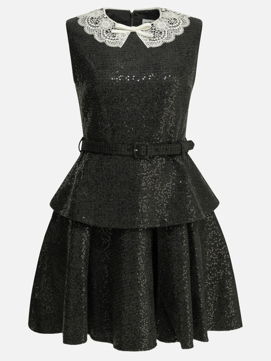 Mini dresses Embroidered  Black - Self-portrait Women | PLP | VIETTI Online Store 
