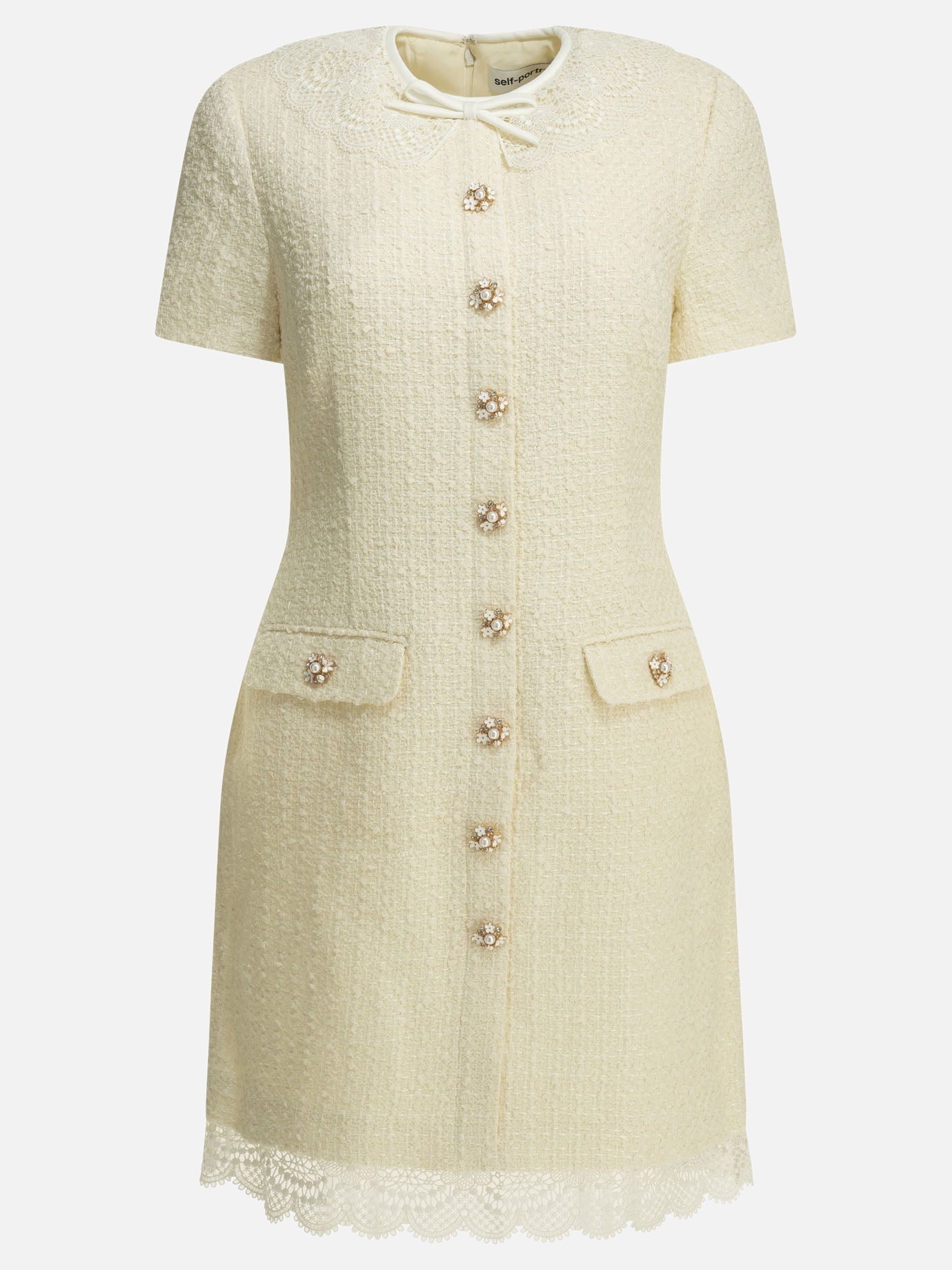 Abiti corti Embroidered  Bianco - Self-portrait Donna | PDP | VIETTI Online Store | thumbnail
