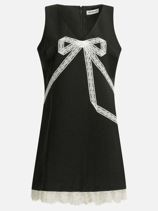 Mini dresses Solid colour  Black - Self-portrait Women | VIETTI Online Store 
