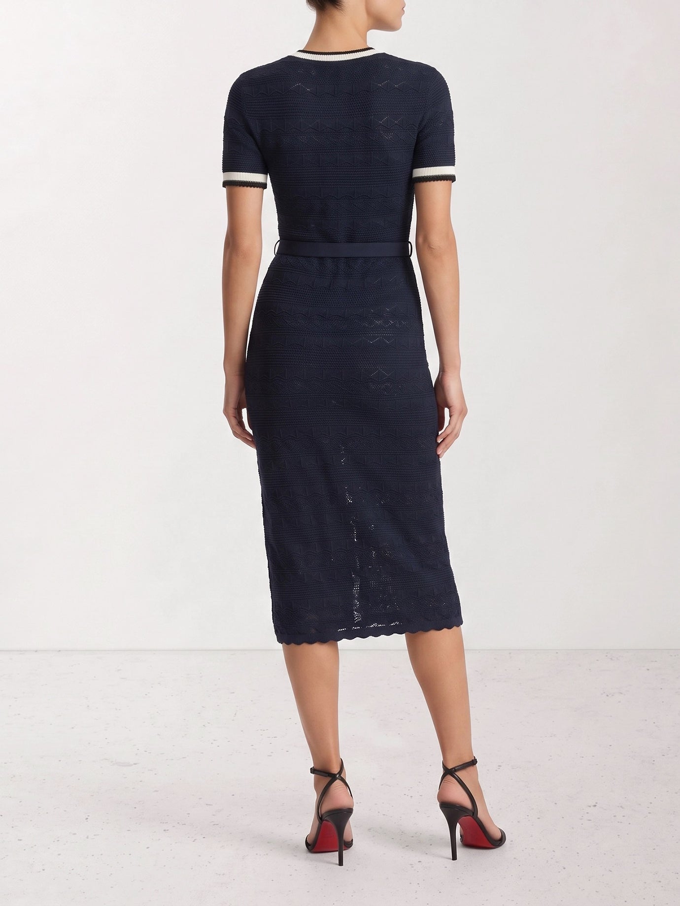 Midi dresses Solid colour  Blue - Self-portrait Women | PDP | VIETTI Online Store | thumbnail_3
