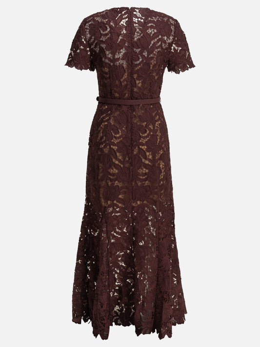 Midi dresses Embroidered  Bordeaux - Self-portrait Women | VIETTI Online Store | 2
