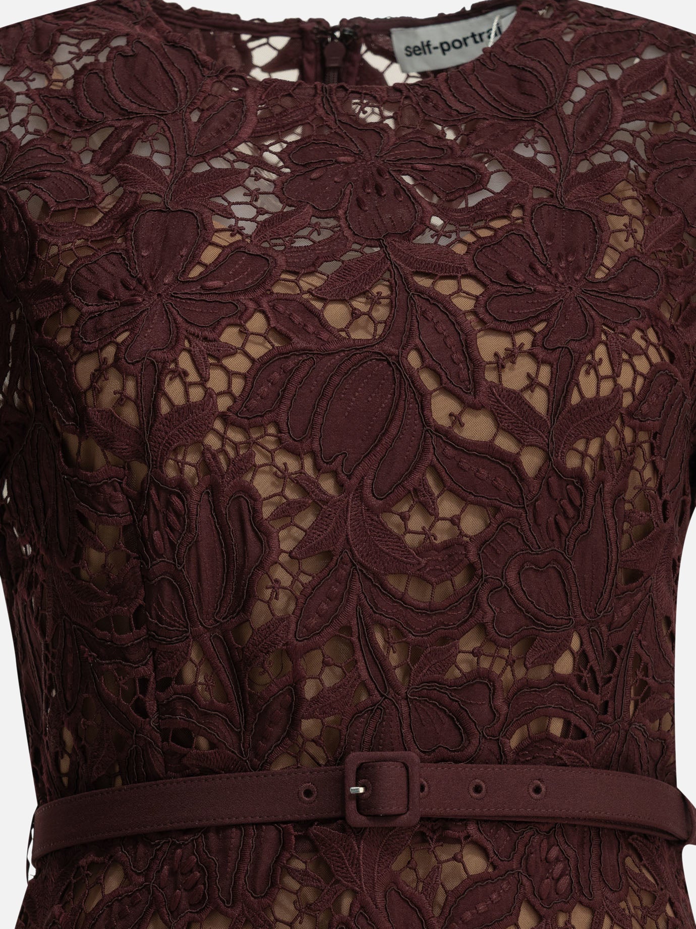 Abiti midi Embroidered  Bordeaux - Self-portrait Donna | PDP | VIETTI Online Store | Zoom-Modal_3
