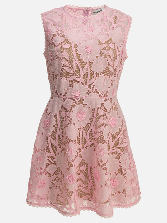 Mini dresses Embroidered  Pink - Self-portrait Women | VIETTI Online Store 

