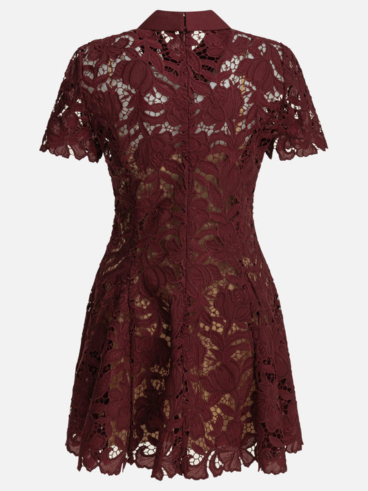 Mini dresses Embroidered  Bordeaux - Self-portrait Women | VIETTI Online Store | 2

