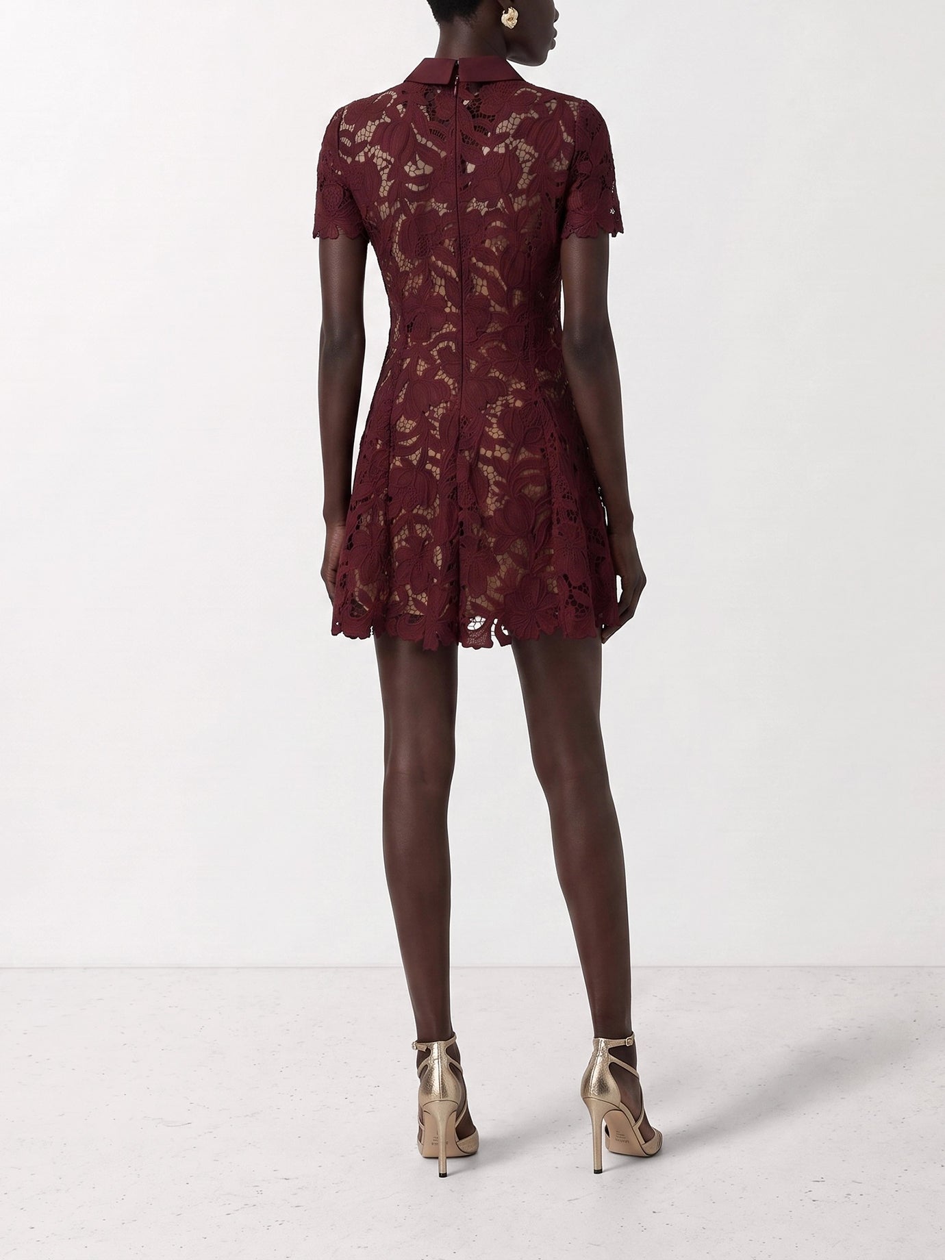Mini dresses Embroidered  Bordeaux - Self-portrait Women | PDP | VIETTI Online Store | thumbnail_3