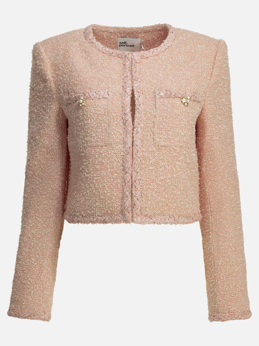 Blazers Bouclé  Pink - Self-portrait Women | VIETTI Online Store 
