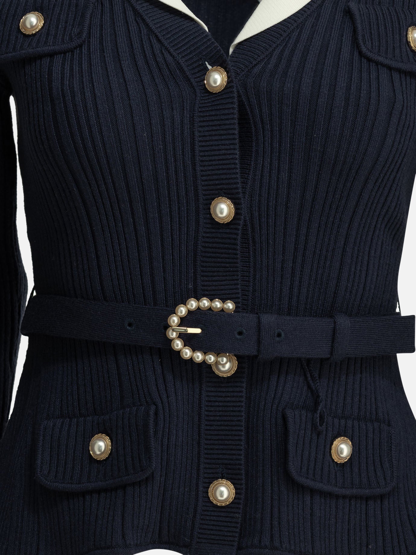 Cardigans Textured knit  Blue - Self-portrait Women | PDP | VIETTI Online Store | Zoom-Modal_3
