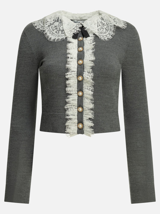 Polo sweater Embellished  Grey - Self-portrait Women | PLP | VIETTI Online Store 
