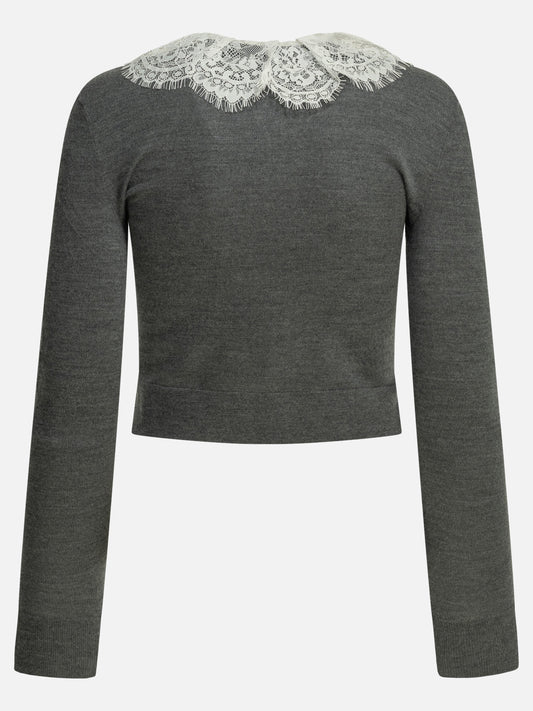 Polo sweater Embellished  Grey - Self-portrait Women | PLP | VIETTI Online Store | 2
