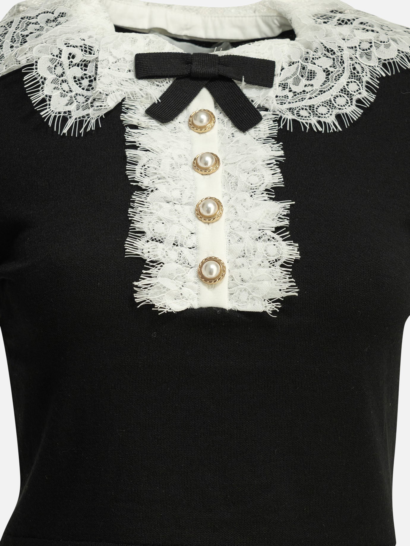 Polo sweater Embellished  Black - Self-portrait Women | PDP | VIETTI Online Store | thumbnail_3