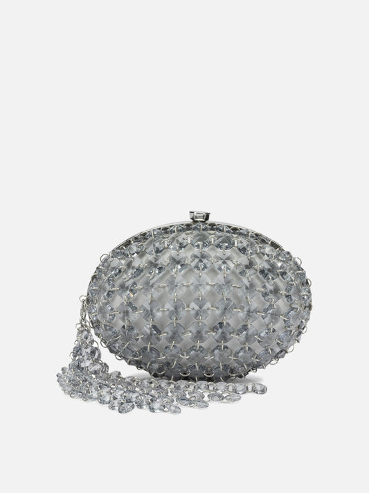 Minaudiere 97% polyester 3% elastane - Lining: 97% polyester 3% elastane  Grigio - Self-portrait Donna | PDP | VIETTI Online Store 
