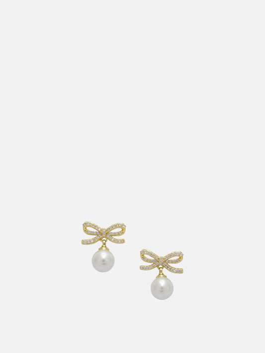 Earrings 100% brass 100% glass  Gold - Self-portrait Women | PLP | VIETTI Online Store 
