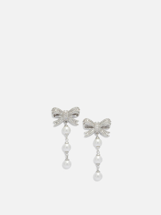 Earrings 100% brass 100% acrylic  Silver - Self-portrait Women | PLP | VIETTI Online Store 
