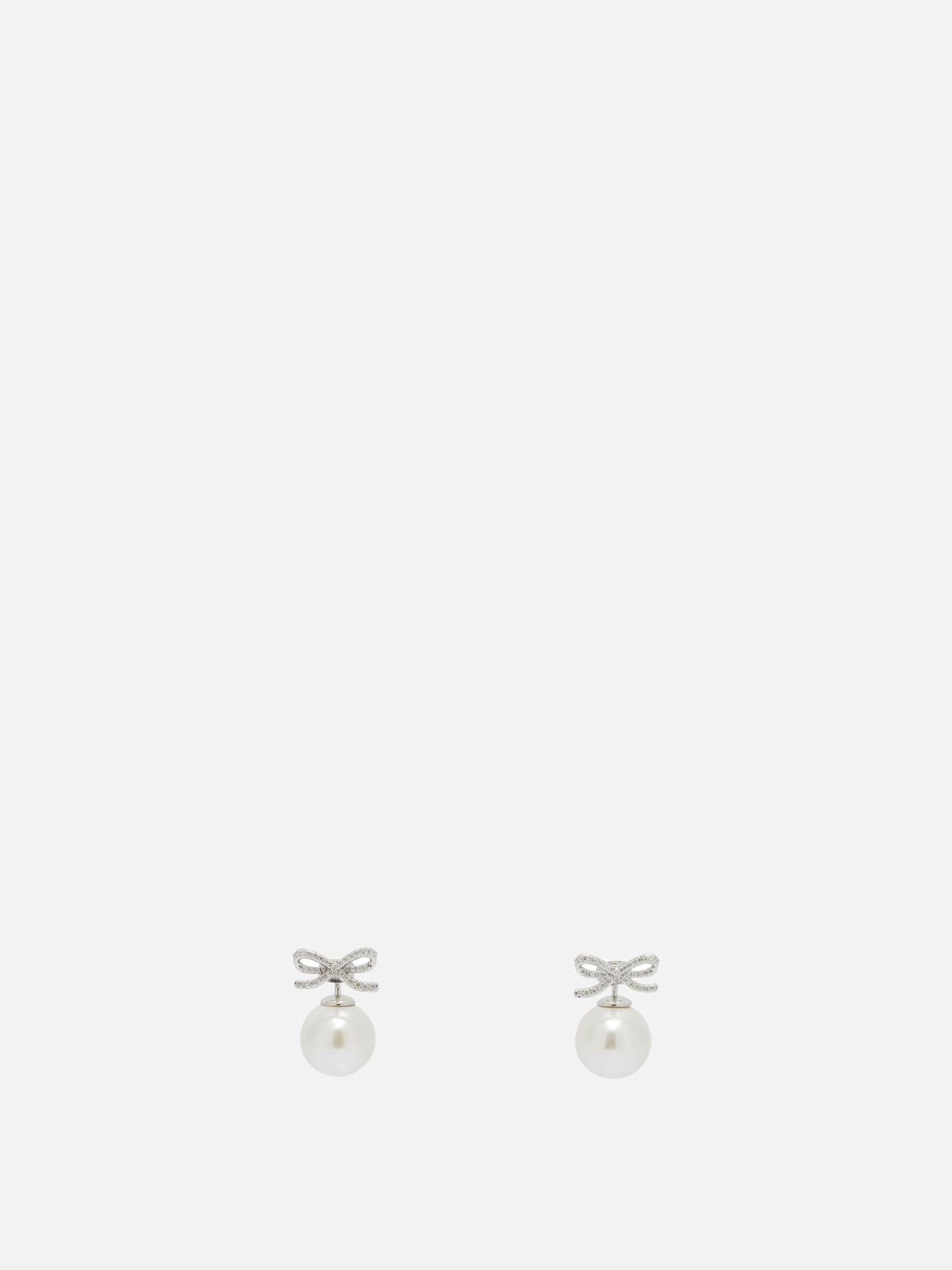Earrings 100% brass 100% glass  Silver - Self-portrait Women | PDP | VIETTI Online Store | thumbnail
