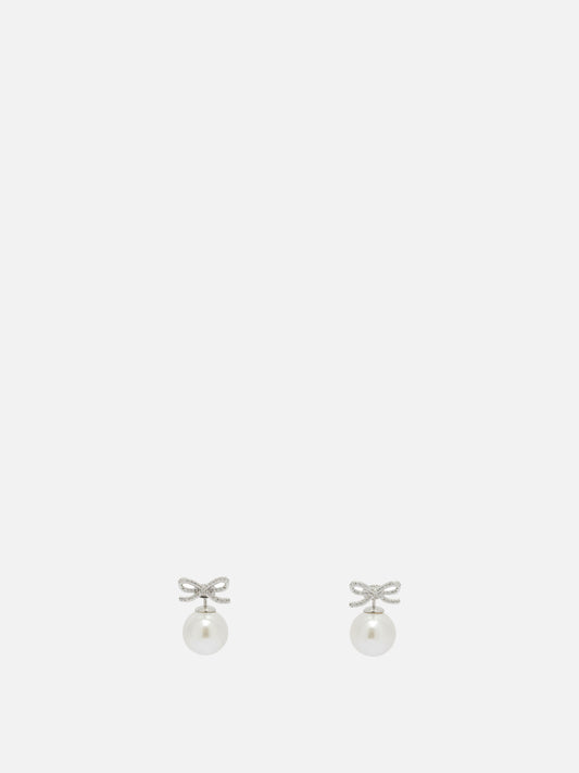 Earrings 100% brass 100% glass  Silver - Self-portrait Women | PLP | VIETTI Online Store 
