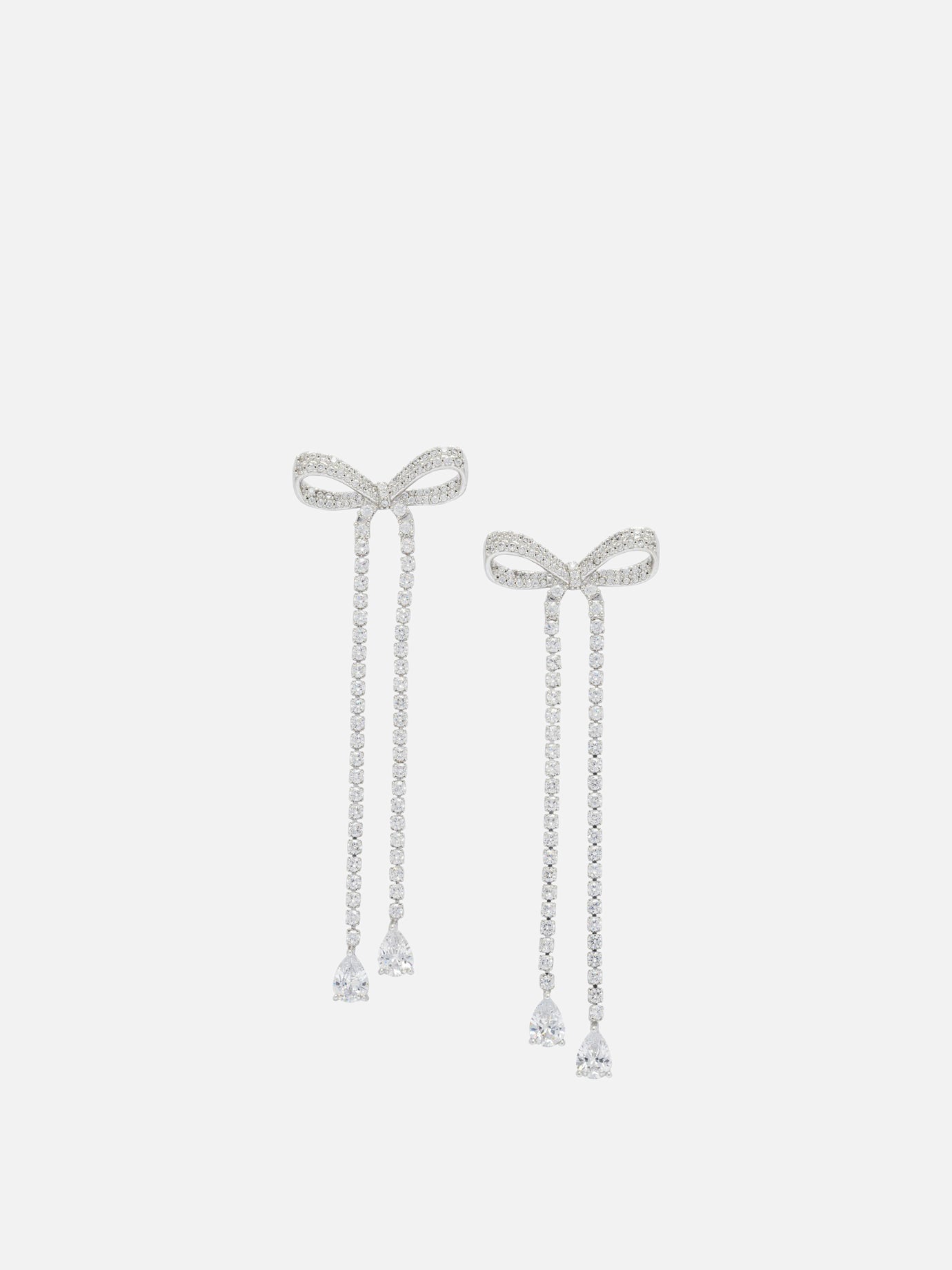 Earrings 100% brass 100% glass  Silver - Self-portrait Women | PDP | VIETTI Online Store | thumbnail