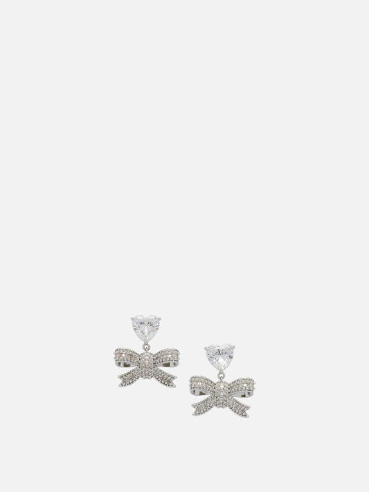 Earrings 100% brass 100% glass  Silver - Self-portrait Women | PLP | VIETTI Online Store 
