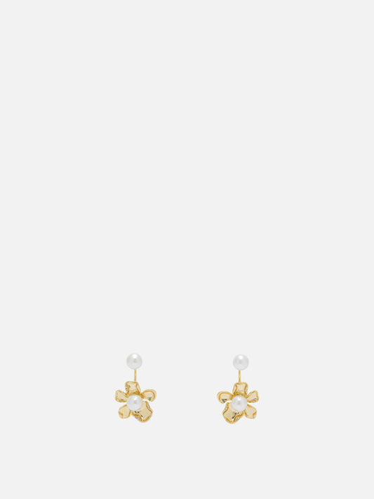 Earrings 100% brass 100% glass  Gold - Self-portrait Women | PLP | VIETTI Online Store 
