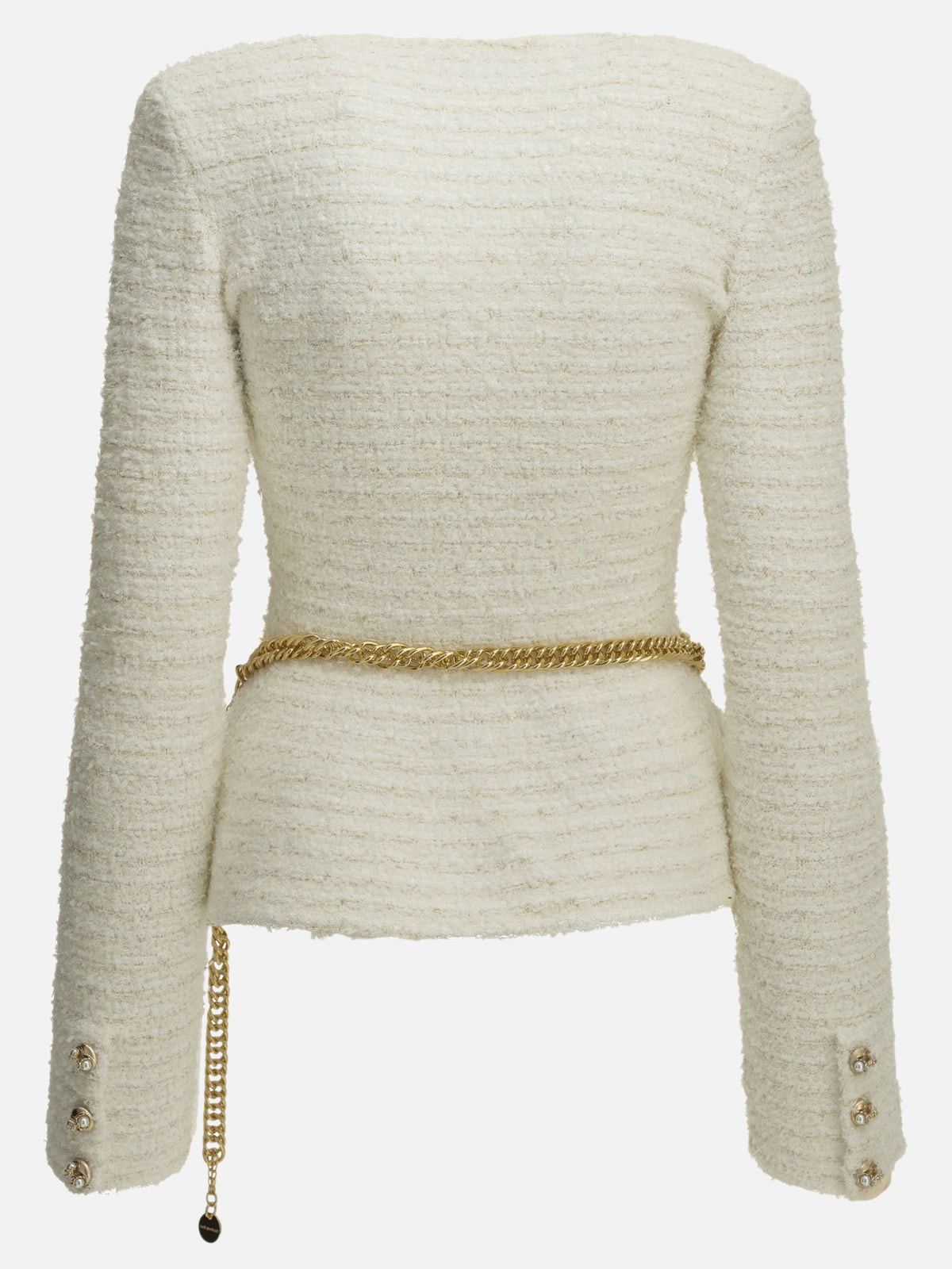 Self-portrait Cardigan in maglia lavorata Bianco - VIETTI