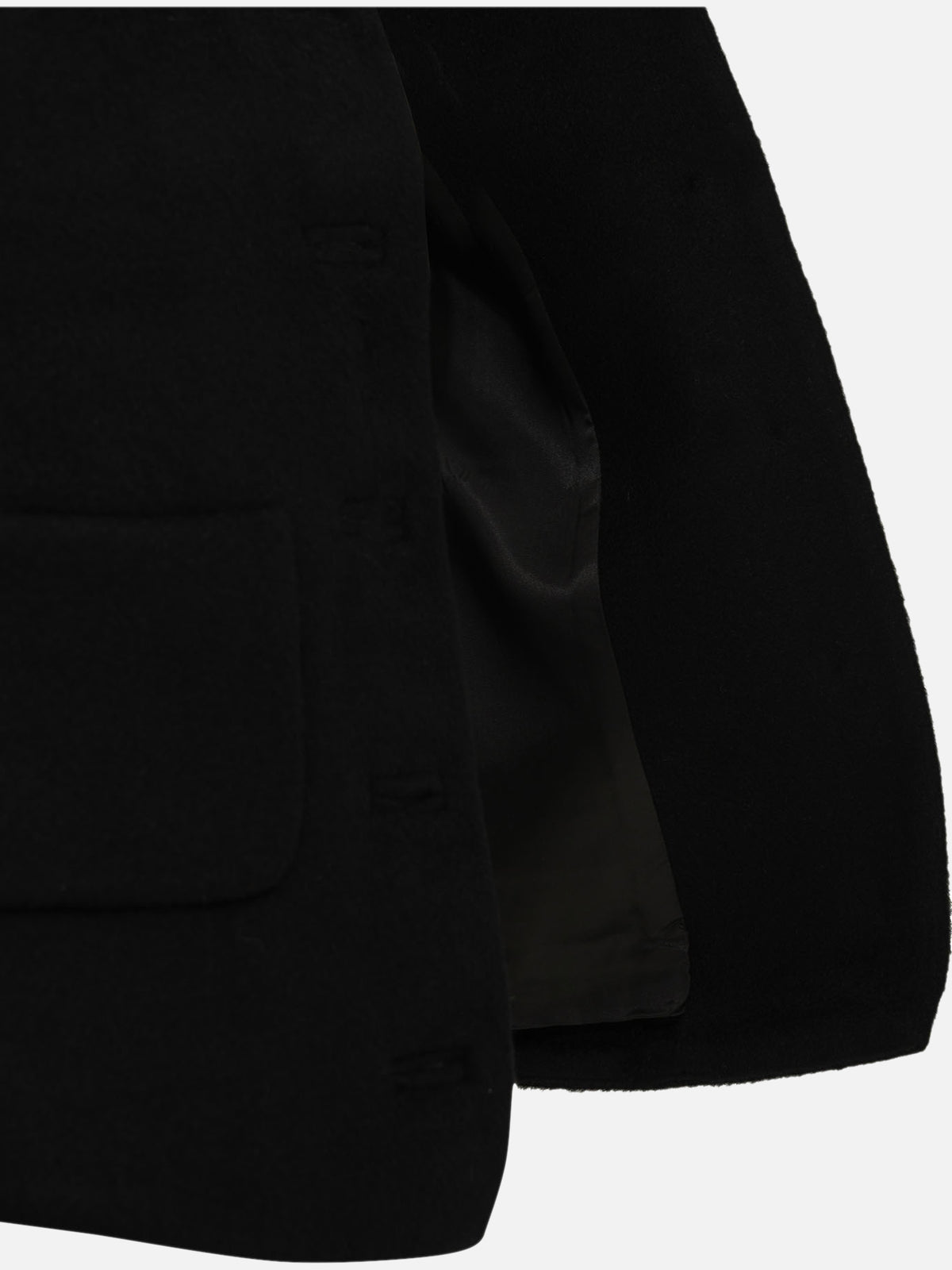 Self-portrait Short wool coat Black


