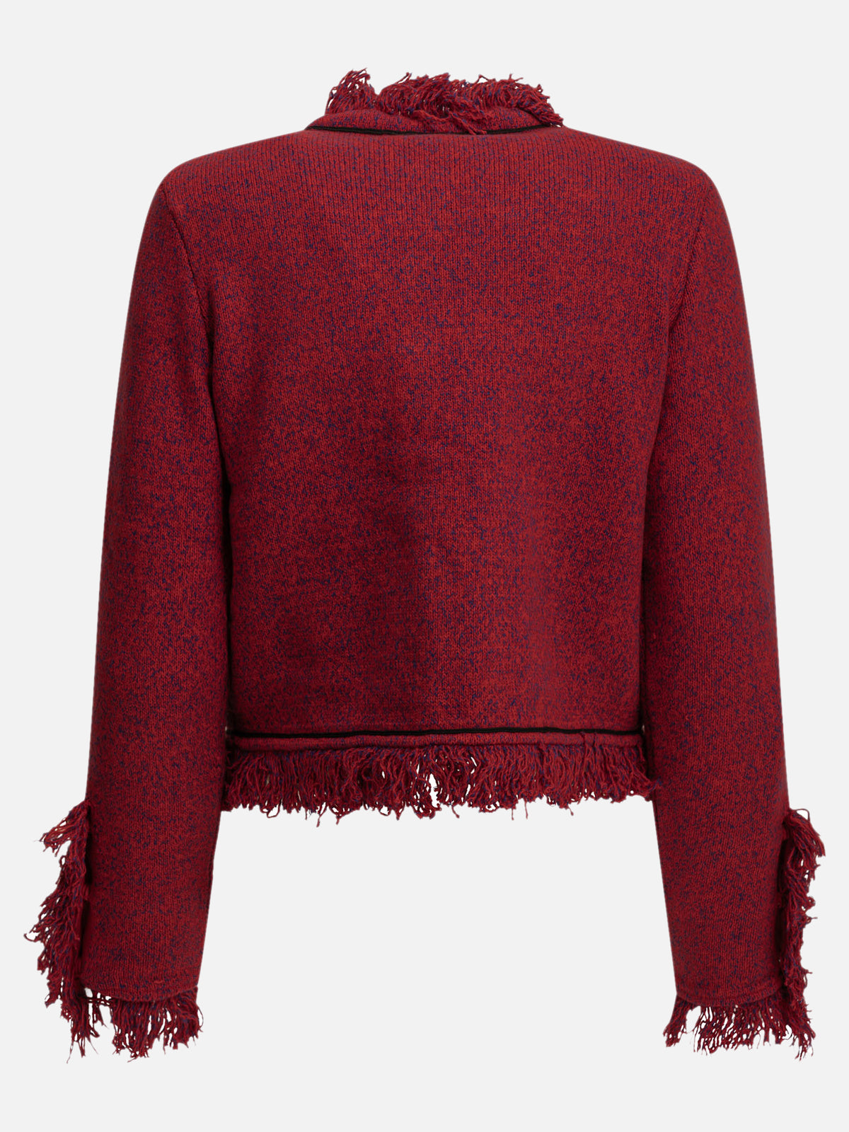 Self-portrait Fringed blazer Red