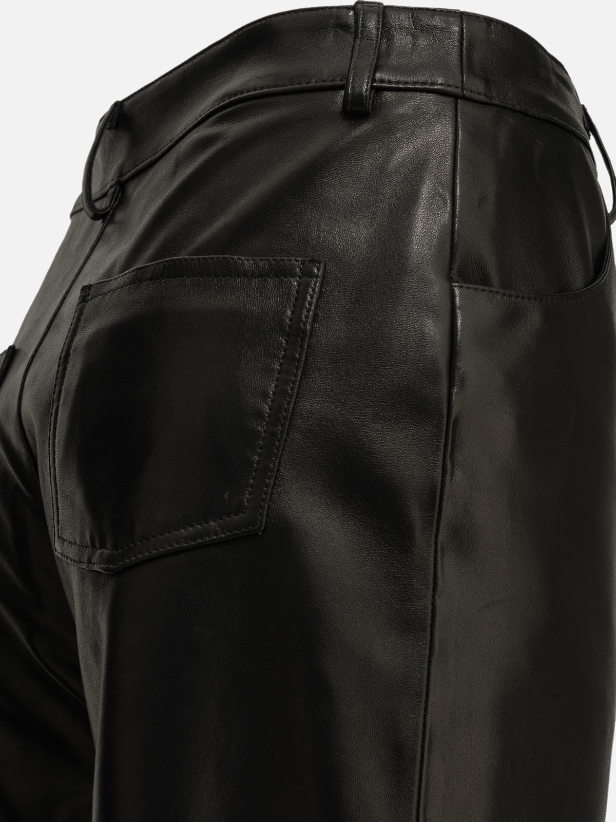 Semper Casual nappa leather pants Black

