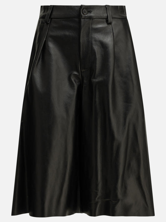 Semper Formal leather shorts Black

