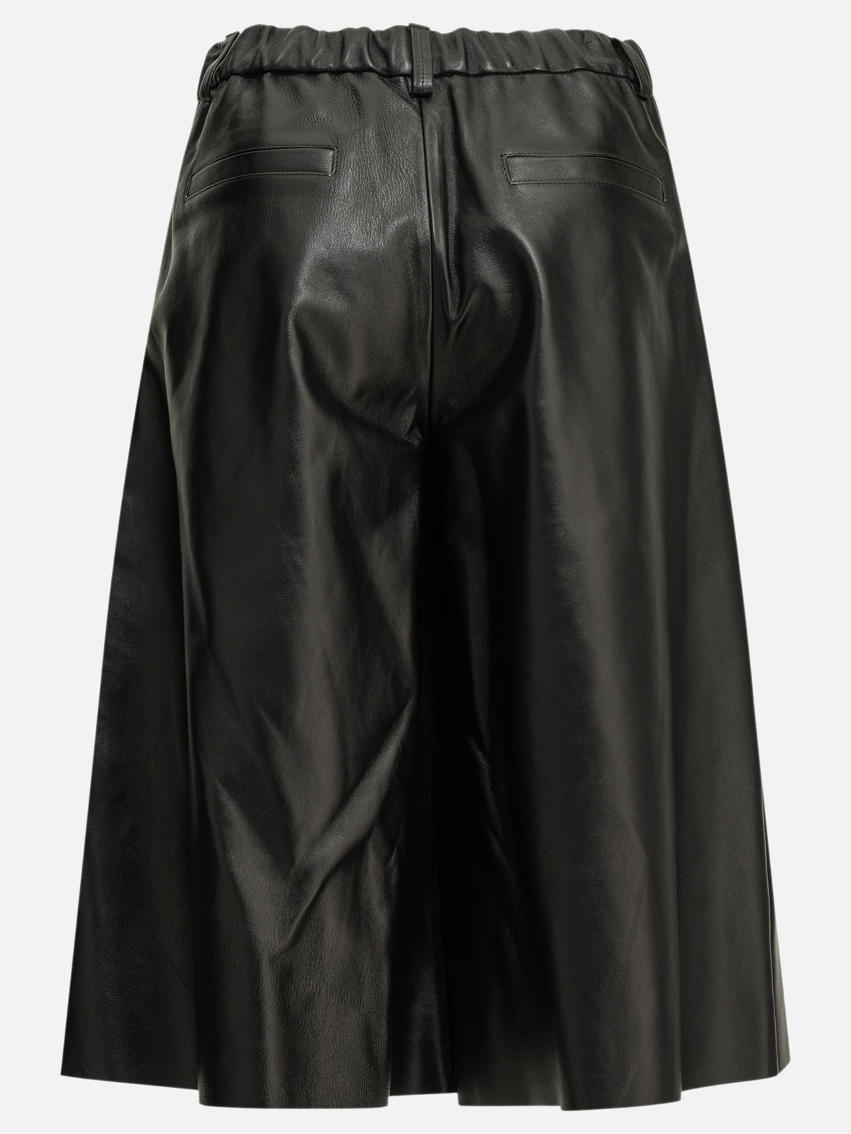 Semper Formal leather shorts Black

