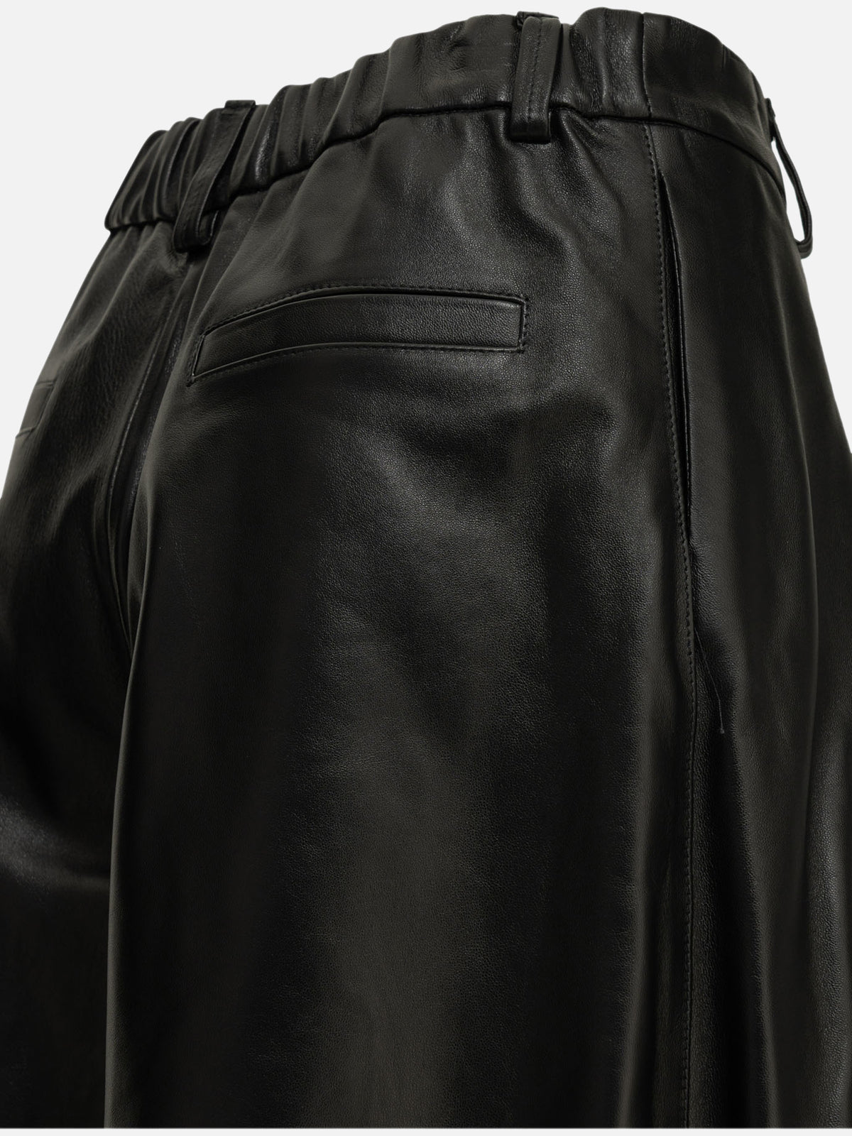 Semper Formal leather shorts Black

