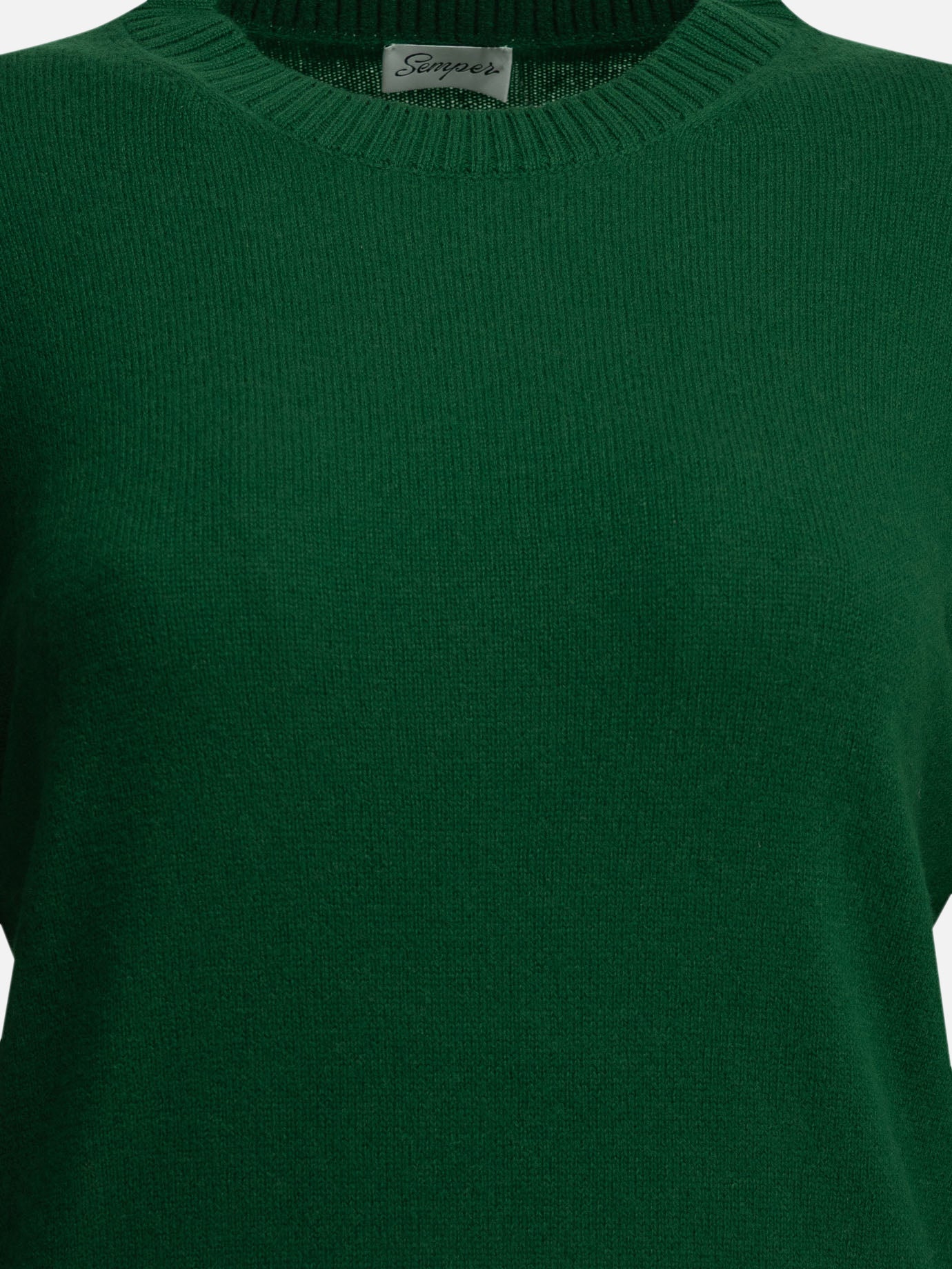 Crewneck sweaters Solid colour  Green - Semper Women | PDP | VIETTI Online Store | thumbnail_3