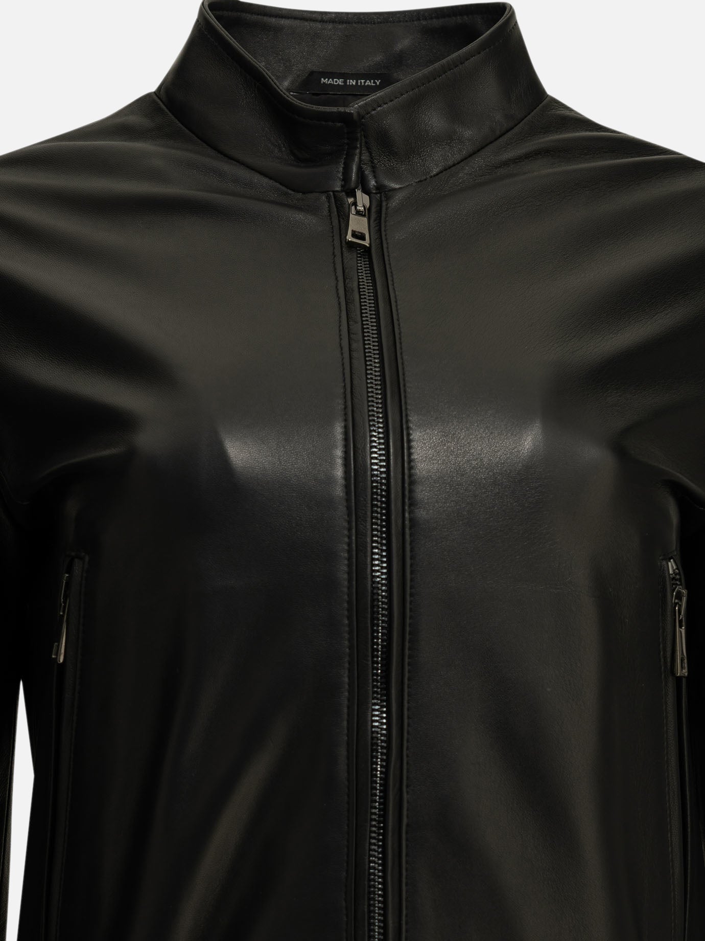 Leather jackets Solid colour  Black - Semper Women | PDP | VIETTI Online Store | Zoom-Modal_3
