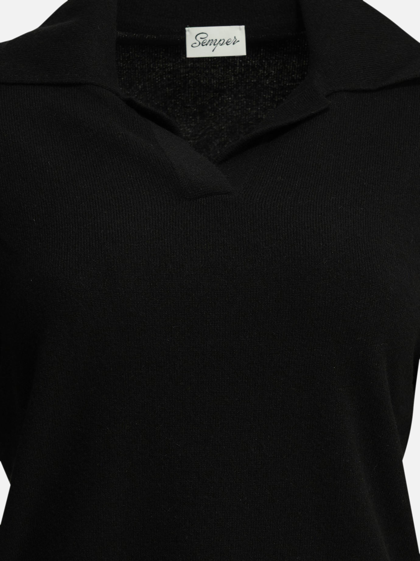 Polo sweater Solid colour  Black - Semper Women | PDP | VIETTI Online Store | Zoom-Modal_5
