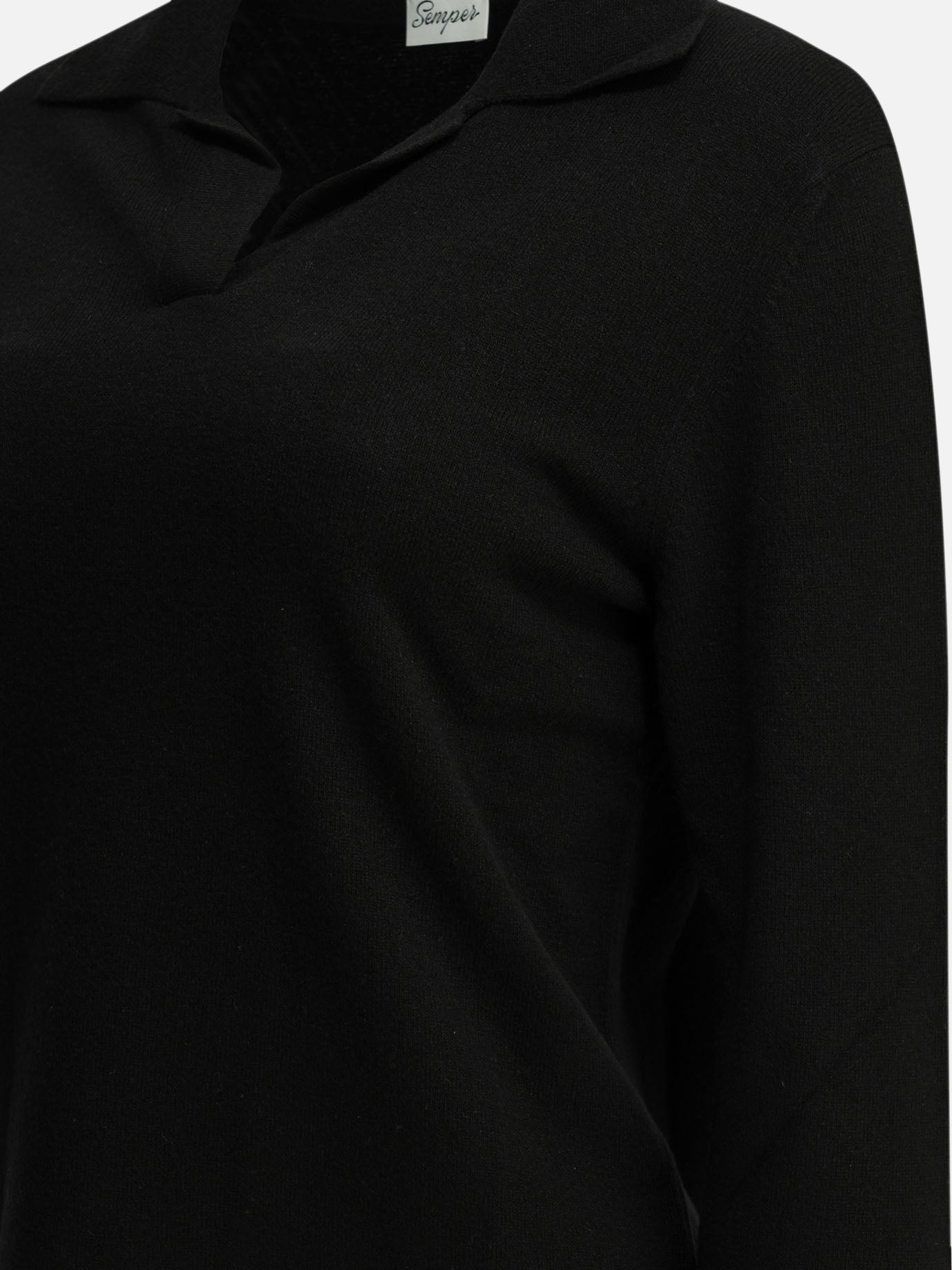 Polo sweater Solid colour  Black - Semper Women | PDP | VIETTI Online Store | thumbnail_6