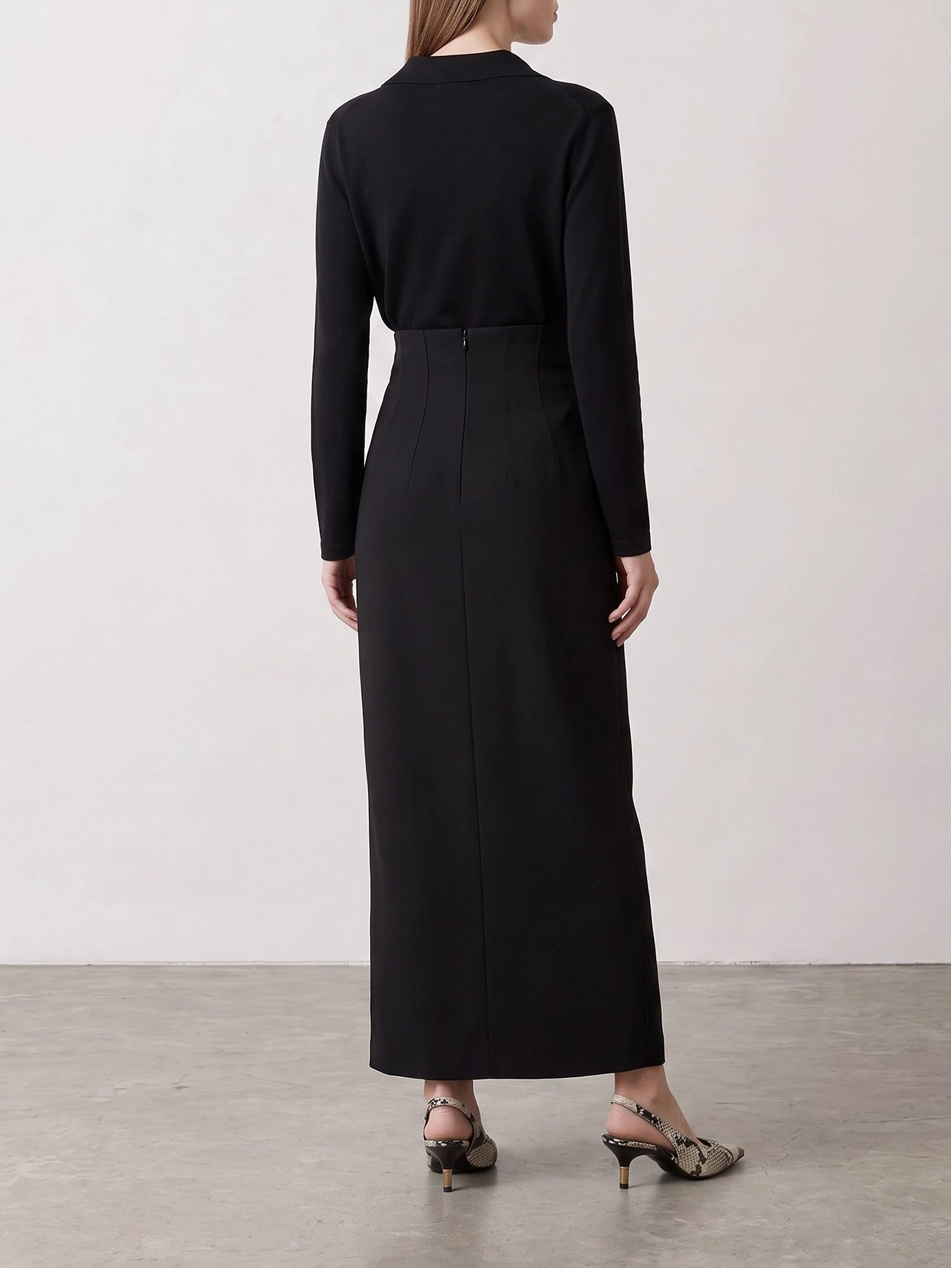 Polo sweater Solid colour  Black - Semper Women | PDP | VIETTI Online Store | Zoom-Modal_3
