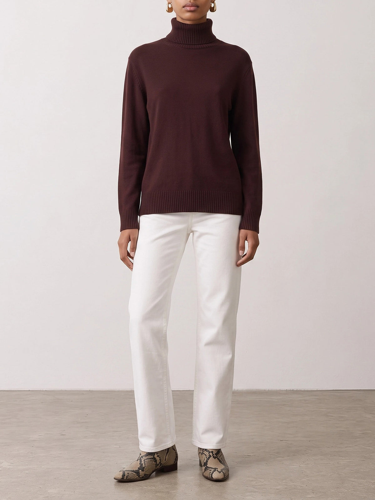 Semper Cashmere turtleneck sweater Bordeaux - VIETTI