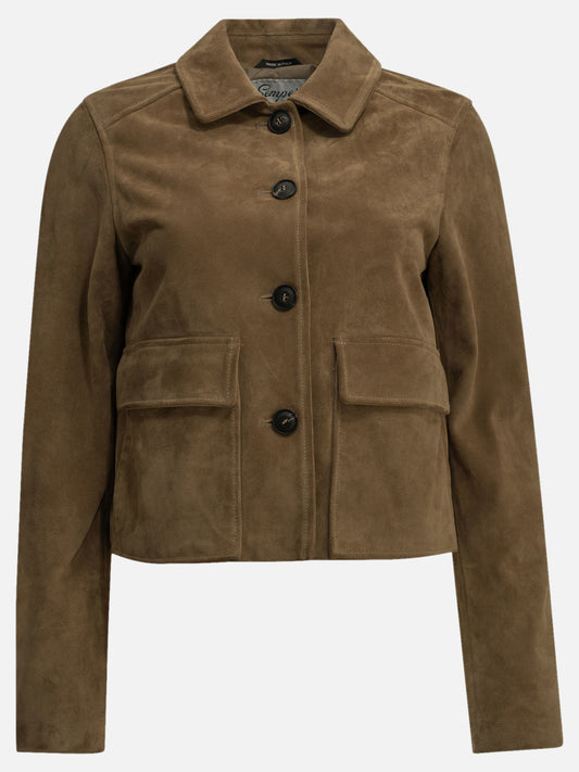 Leather jackets Solid colour  Brown - Semper Women | PLP | VIETTI Online Store 

