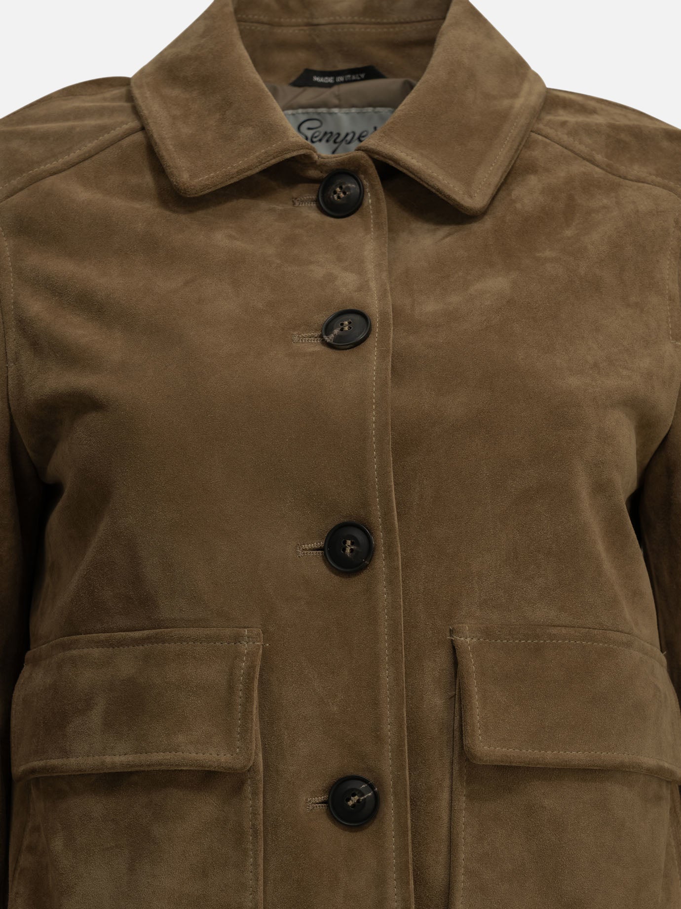Leather jackets Solid colour  Brown - Semper Women | PDP | VIETTI Online Store | Zoom-Modal_3
