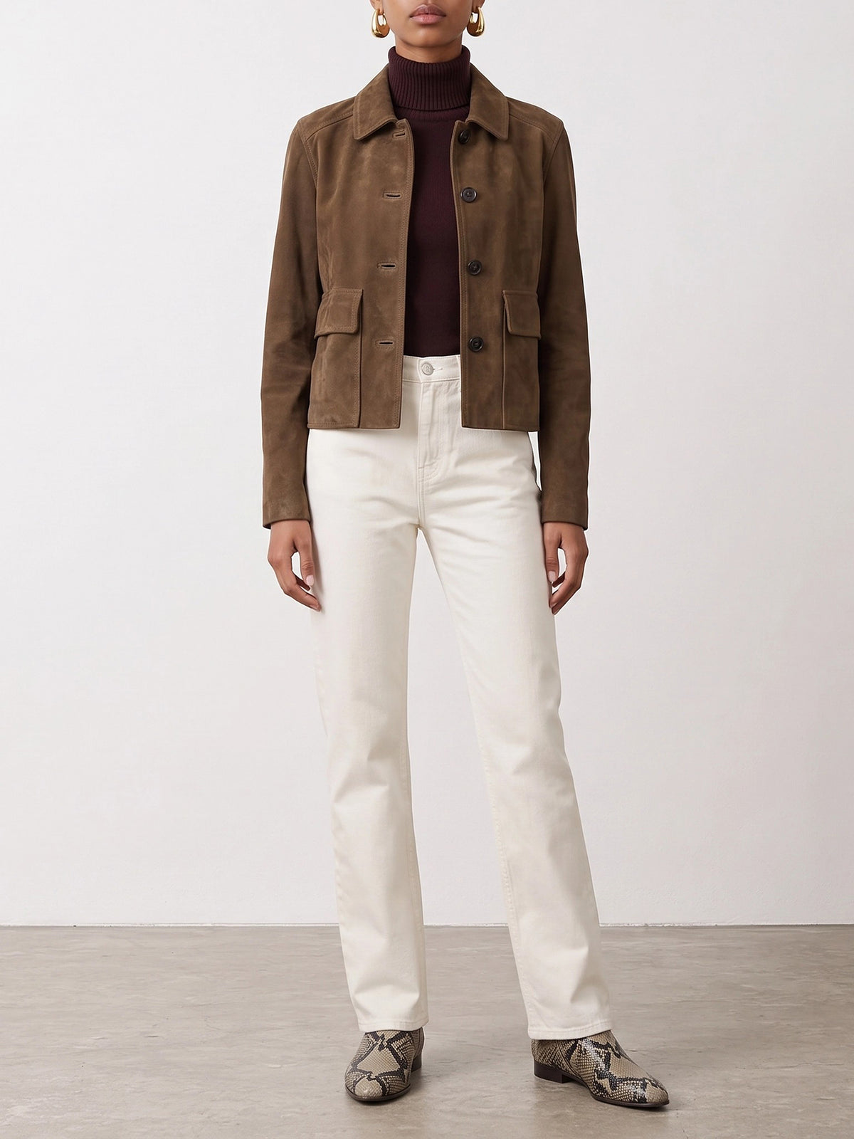 Semper Suede jacket Brown - VIETTI